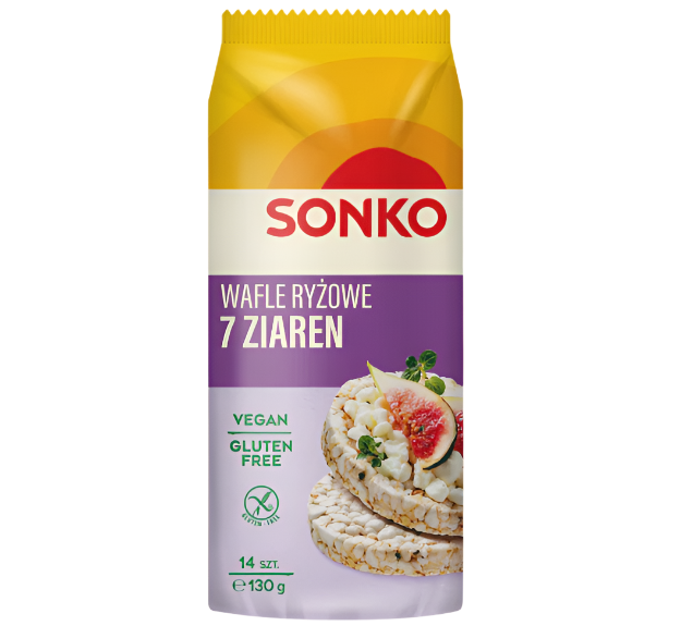 SONKO WAFLE RYZOWE 7 ZIAREN,VEGAN,GLUTEN FREE