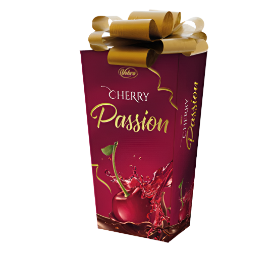 VOBRO BOMBONIERKA CHERRY PASSION GIFT, BOX OF CHOCOLATE, 210G