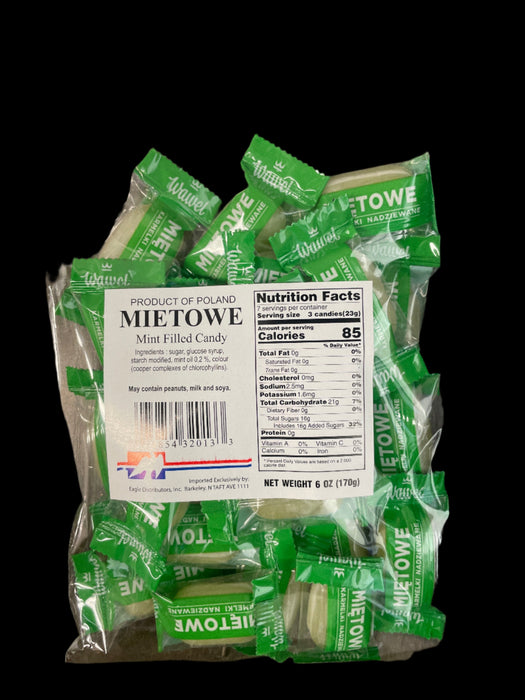 EAGLE ODRA MINT FILLED CANDY,TWARDE CUKIERKI NADZIEWANE MIETOWE,6OZ