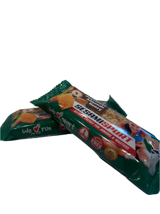 SEZAMKI SESAMISPORT Z ORZECHAMI LASKOWYMI/MIGDALAMI, SEZAME HAZELNUT/ALMONDS35G