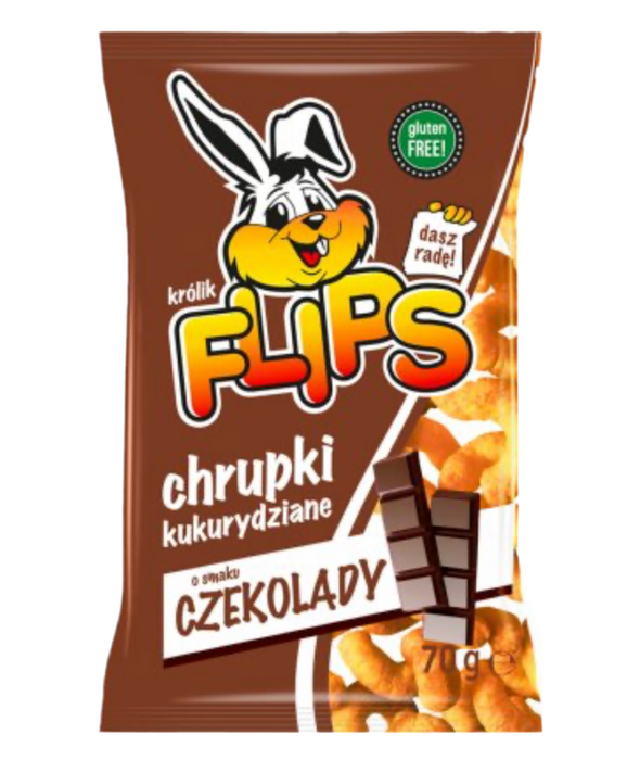 FLIPS CHOCOLATE CORN PUFES ( chrupki kukurydziane o smaku czekoladowym)