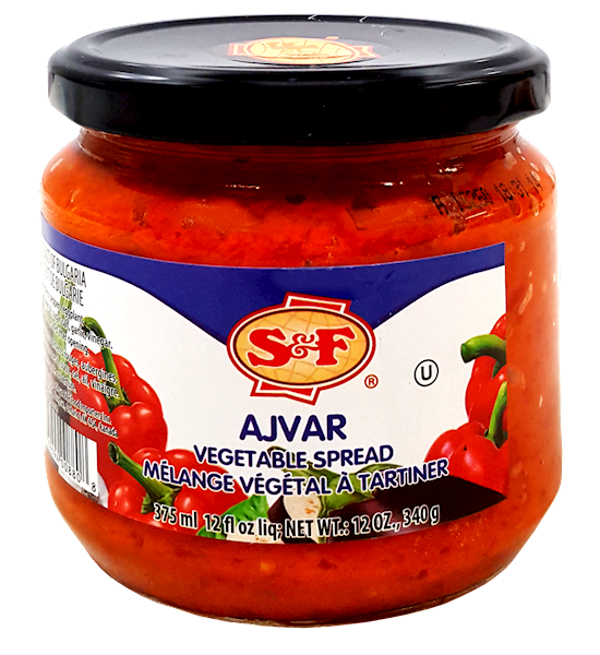 VEGETABLE SPREAD AJVAR MILD,S&F,  BULGARIA, 12OZ