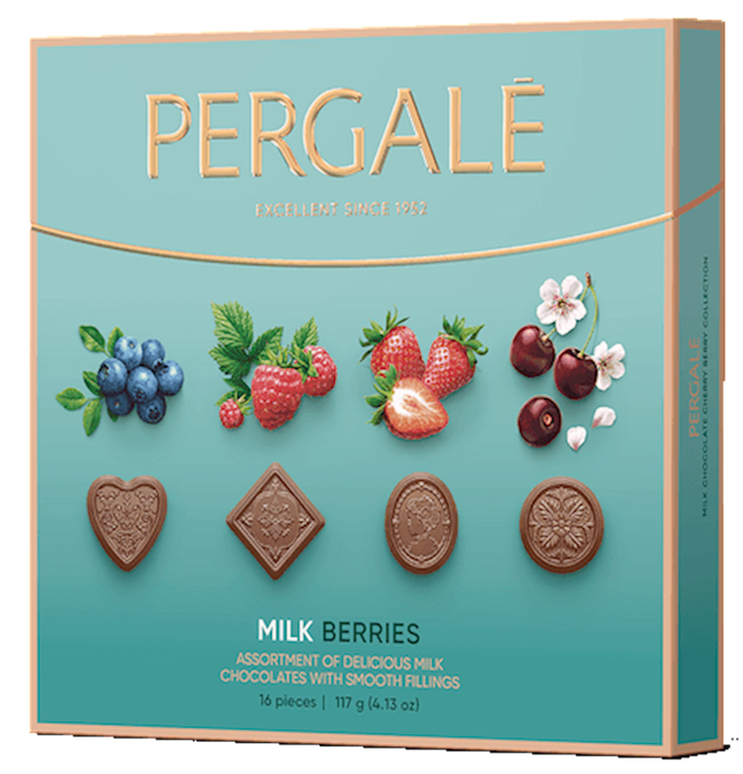 PERGALE , Chocolate Assorted Berries Collection, LITHUANIA, 113G GIFT BOX