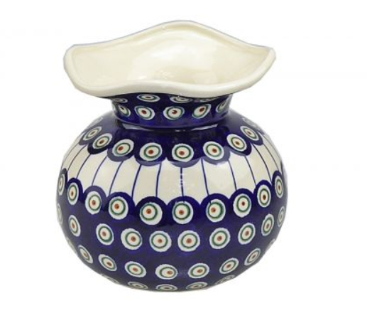 Polish pottery,Bolesławiec, VASE,WAZON,WZ103,PAWIE OKO, Peacock Eye