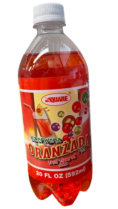 ORANZADA CZERWONA SQUARE 20 OZ, FRUIT FLAVORED SODA