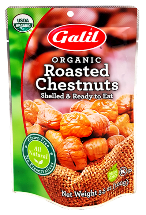 GALIL Chestnuts Roasted Organic Shelled, 100g, Organic