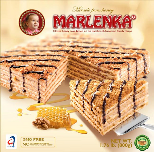 HONEY CAKE MARLENKA is a traditional honey cake with walnuts 800g