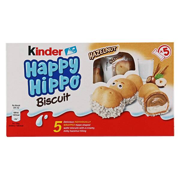 KINDER HAPPY HIPPO CHOCOLATE HAZELNUT 103GR