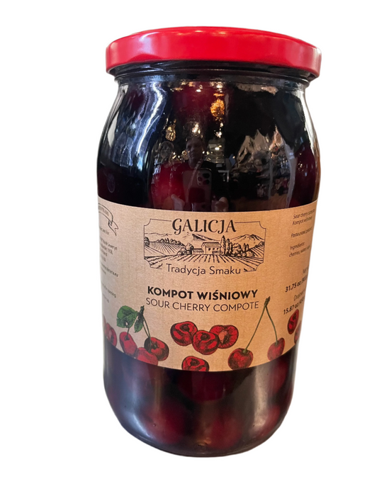 KOMPOT WISNIOWY,COMPOTE WITH SOUR CHERRY, GALICJA 850G