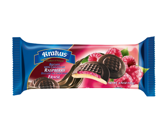 Krakus biszkopty z galaretka malinowa, Biscuits with Raspberry filling