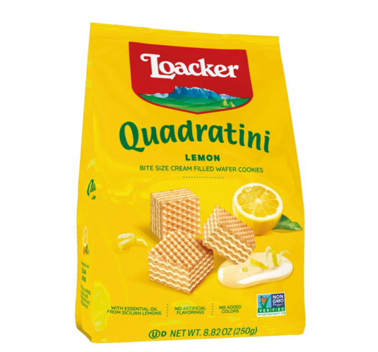 LOACKER,QUADRATINI LEMON IN BAG,BITE SIZE WAFERS