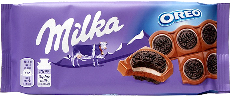 MILKA Chocolate Bar Alpine Milk Chocolate Oreo Sandwich