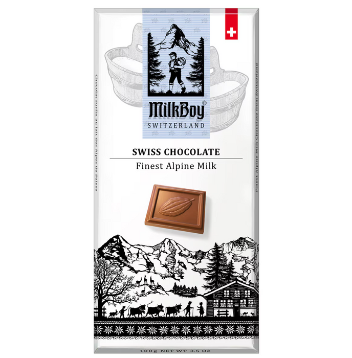 Milkboy Finest Alpine Milk Chocolate Bar, Gluten Free