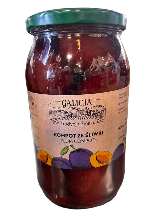 KOMPOT ZE SLIWKAMI,COMPOTE WITH PLUMS, GALICJA 850G