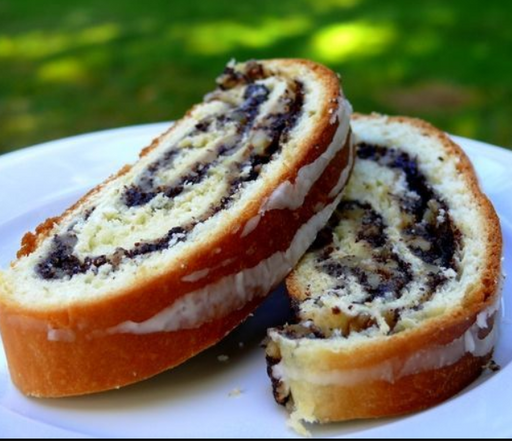 Poppy Seed Roll is a frosted yeast cake