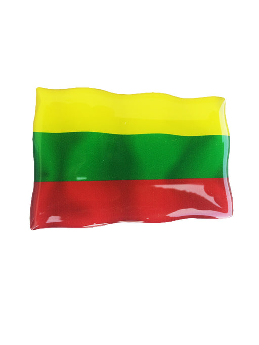 3D Plastic Bumper Sticker Lithuanian Flag