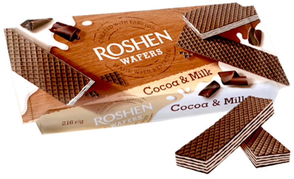 ROSHEN Wafers Cocoa & Milk Cream