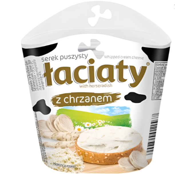 SEREK PUSZYSTY LACIATY Z CHRZANEM, CHEESE SPREAD WITH HORSERADISH