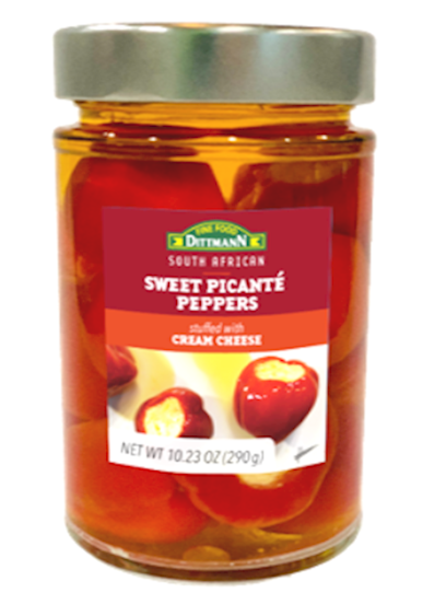 DITTMANN SWEET-PICANTE PEPPERS STUFFED WITH CREAM CHEESE 10.23OZ