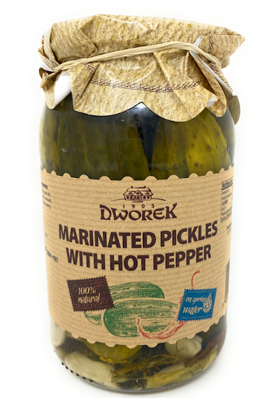 DWOREK PICKLES MARINATED WITH HOT PEPPER 900G