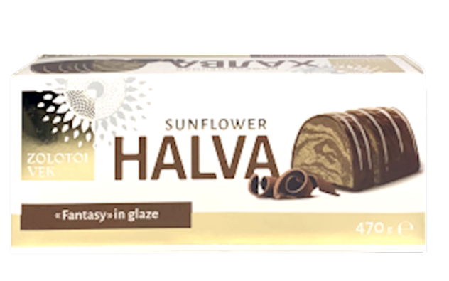 ZOLOTOY VEK HALVA SUNFLOWER "FANTASY" IN CHOCOLATE GLAZE