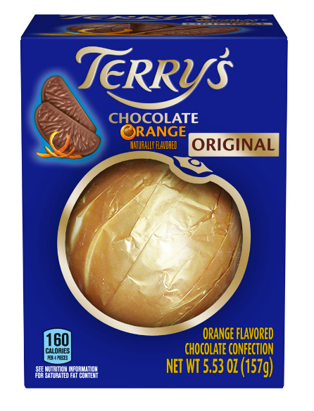 Terry's Milk Orange flavor Chocolate Orange shape