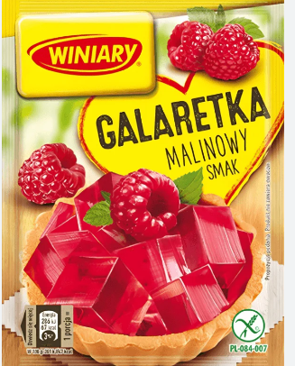 WINIARY,GALARETKA MALINOWA, RASBERRY JELLY