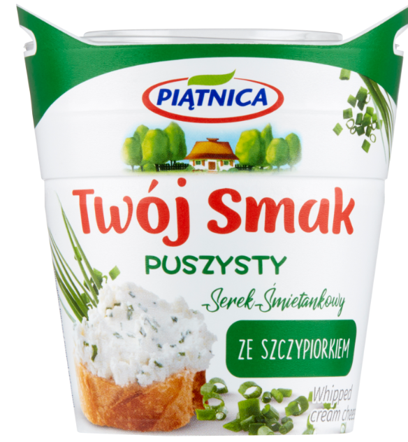 PIATNICA SEREK TWOJ SMAK PUSZYSTY ZE SZCZYPIORKIEM, WHIPPED CRAM CHEESE WITH CHIVES