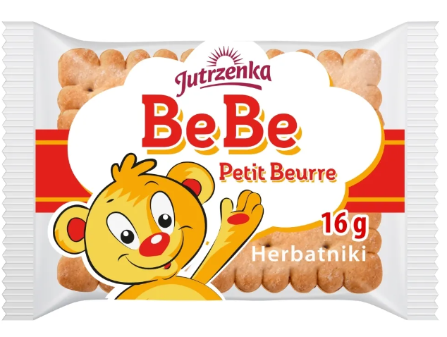 BEBE HERBATNIKI PETIT BEURRE, BISCUIPT COOKIES,JUTRZENKA, 16G