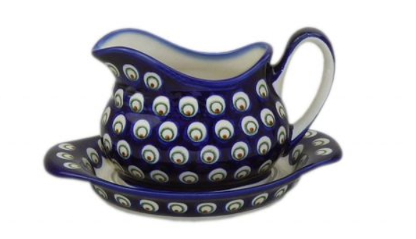 Bolesławiec pottery,SOSJERKA,GRAVY BOAT,SO101,ZEZ,SQUINT