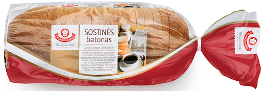 VILNIAUS DUONA Bread Wheat Sostines Batonas (Sliced) 400g