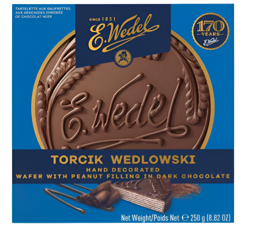 TORCIK WEDLOWSKI,WEDEL,CZERWONY,CHOCOLATE COVERED WAFERS