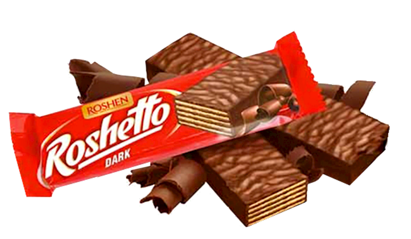 CHOCOLATE WAFERS "ROSHETTO" DARK COCOLATE, 34G