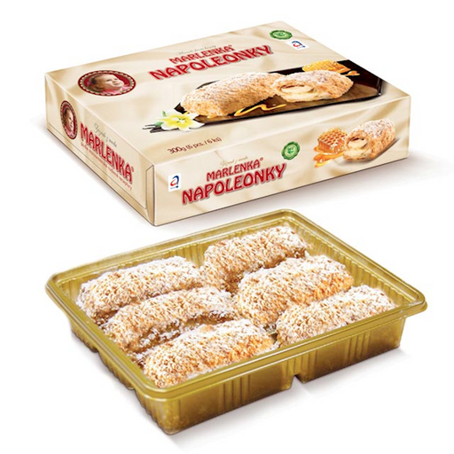 MARLENKA Traditional Napoleon Mini Cakes (Package of 6), 300g