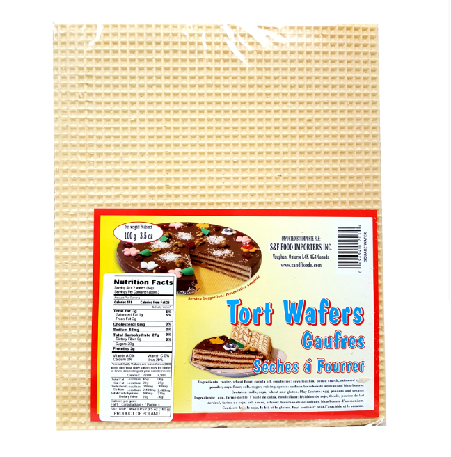 S&F Tort Wafers, Square, Poland, 170g